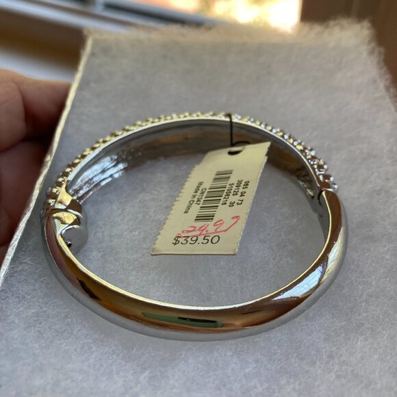 Talbots Textured Hinged Bangle Bracelet - Picture 3 of 5